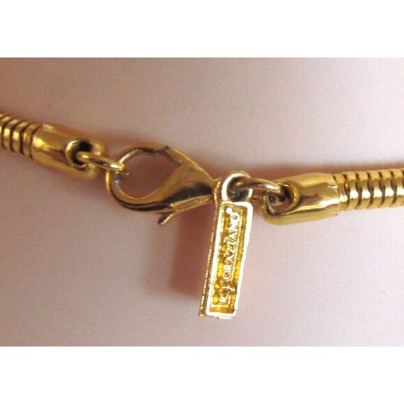 DESIGNER GRAZIANO MULTI COLOR RHINESTONE DAISY FLOWER GOLD CHAIN NECKLACE - Picture 4 of 12